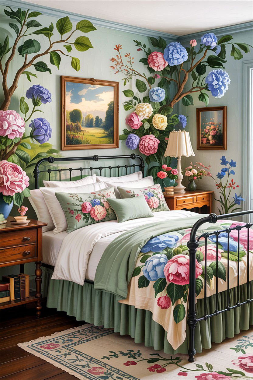 English garden floral sheets - 30 bedroom floral bedding ideas