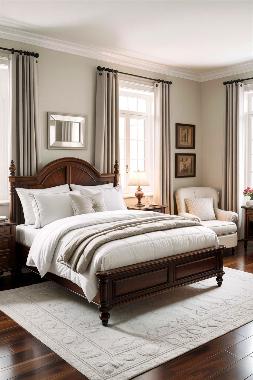 Espresso and white bedroom decor - 30 espresso bedroom ideas