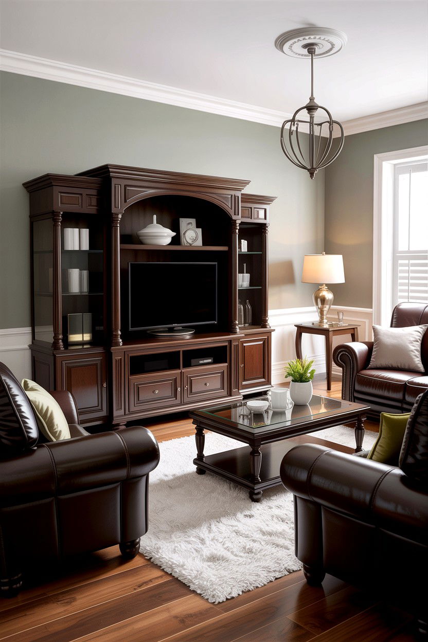 Espresso brown furniture living room - 30 warm brown living room ideas