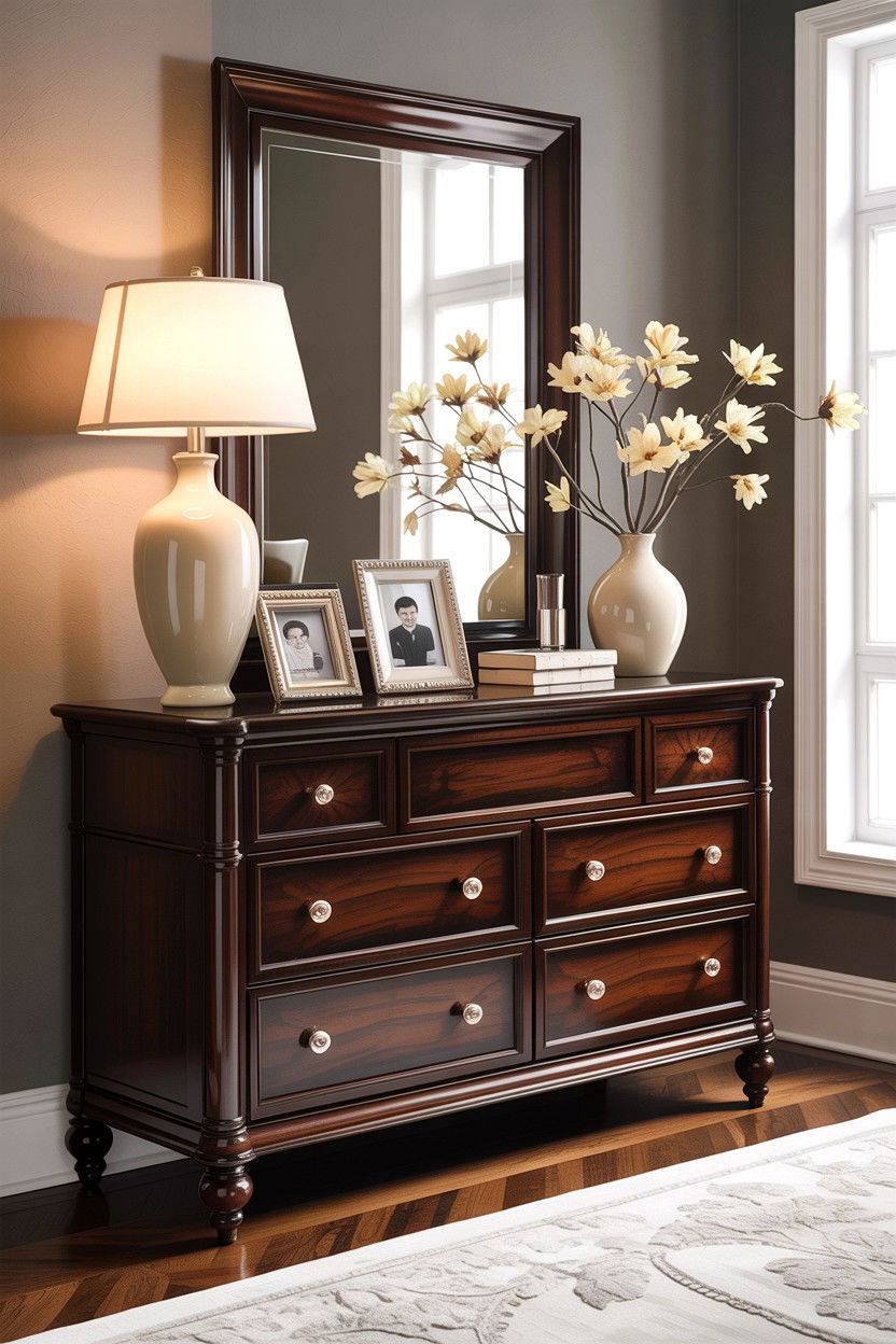 Espresso dresser and nightstand set - 30 espresso bedroom ideas