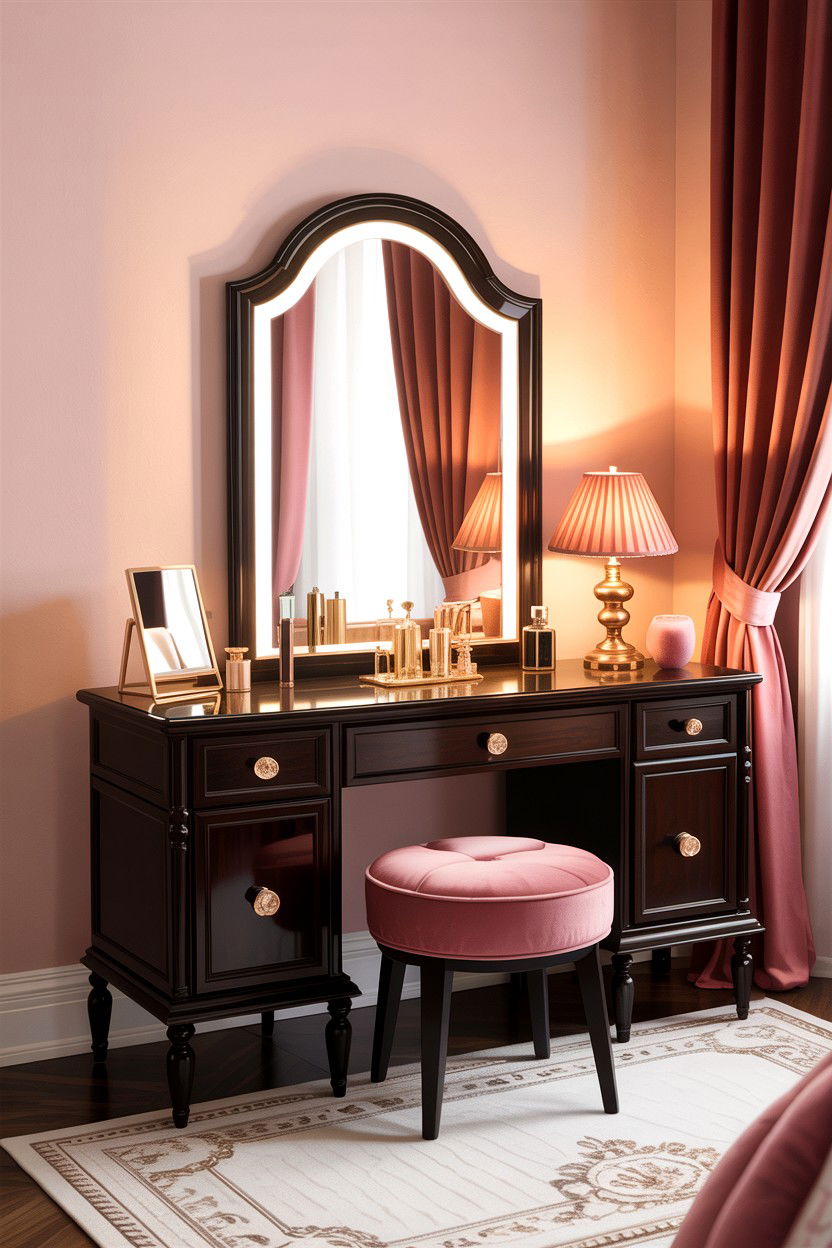 Espresso vanity table bedroom - 30 espresso bedroom ideas