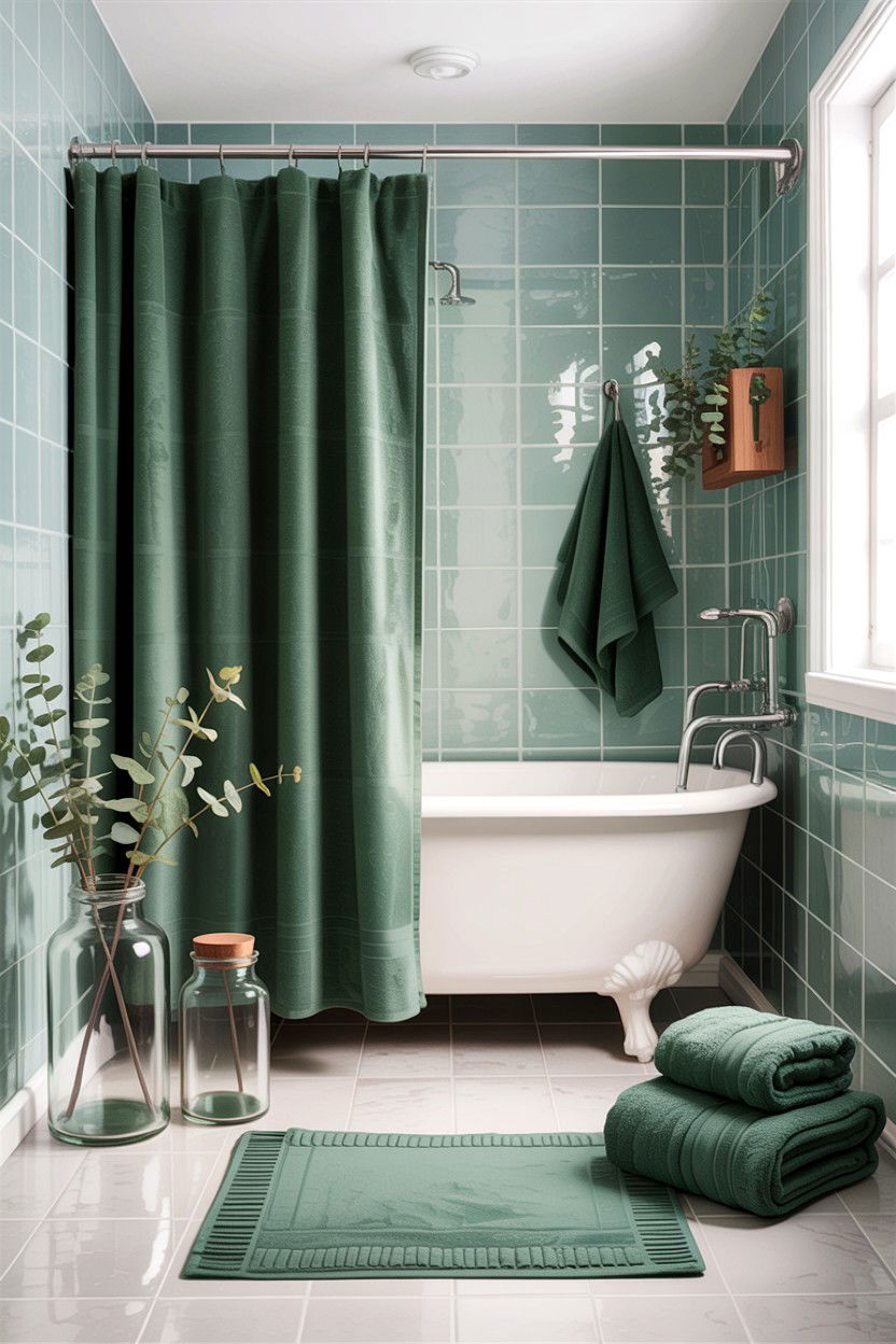 Eucalyptus green bathroom decor - 30 green bathroom ideas