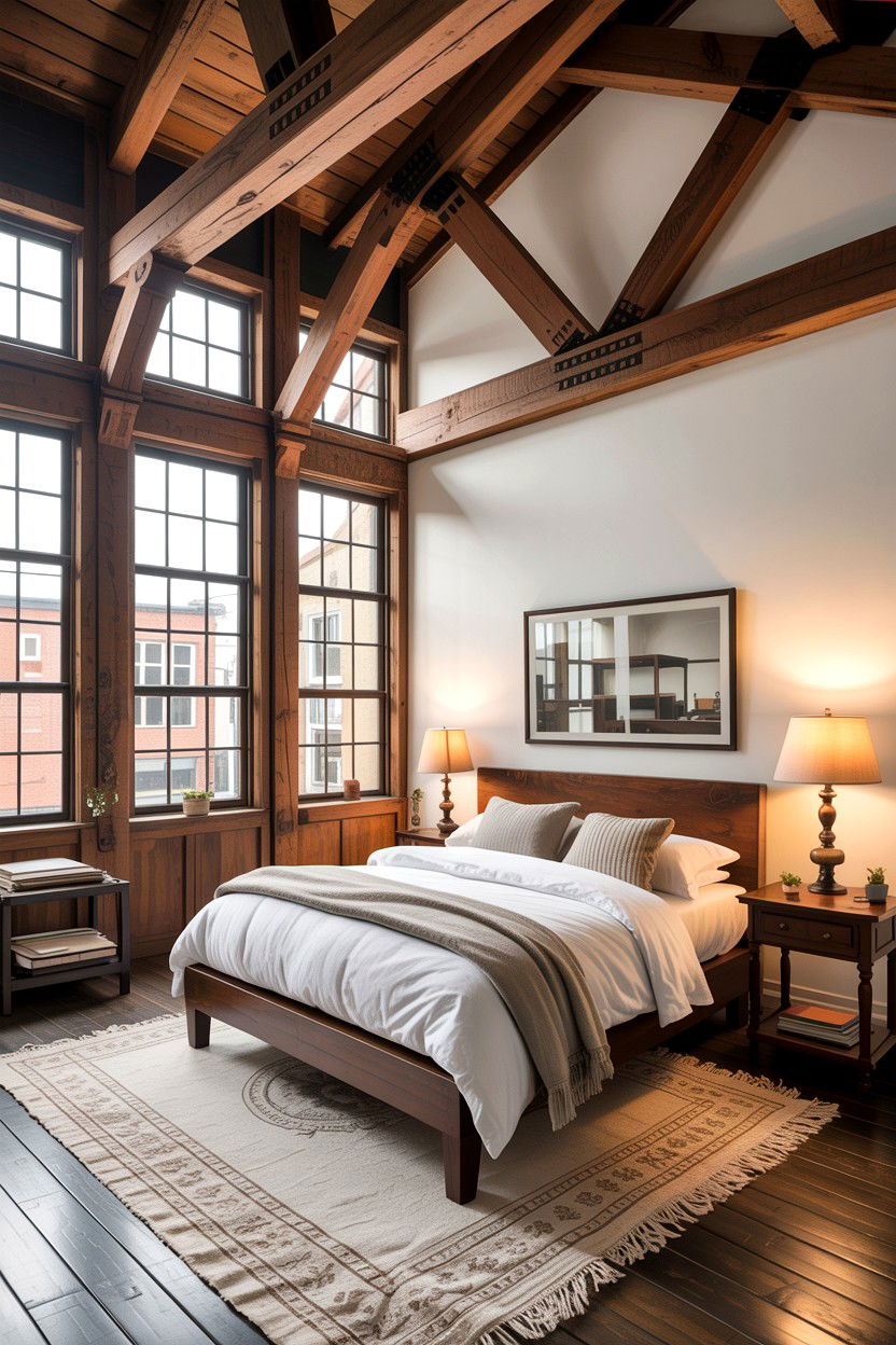 Exposed Beam - 30 bedroom ceiling designs
