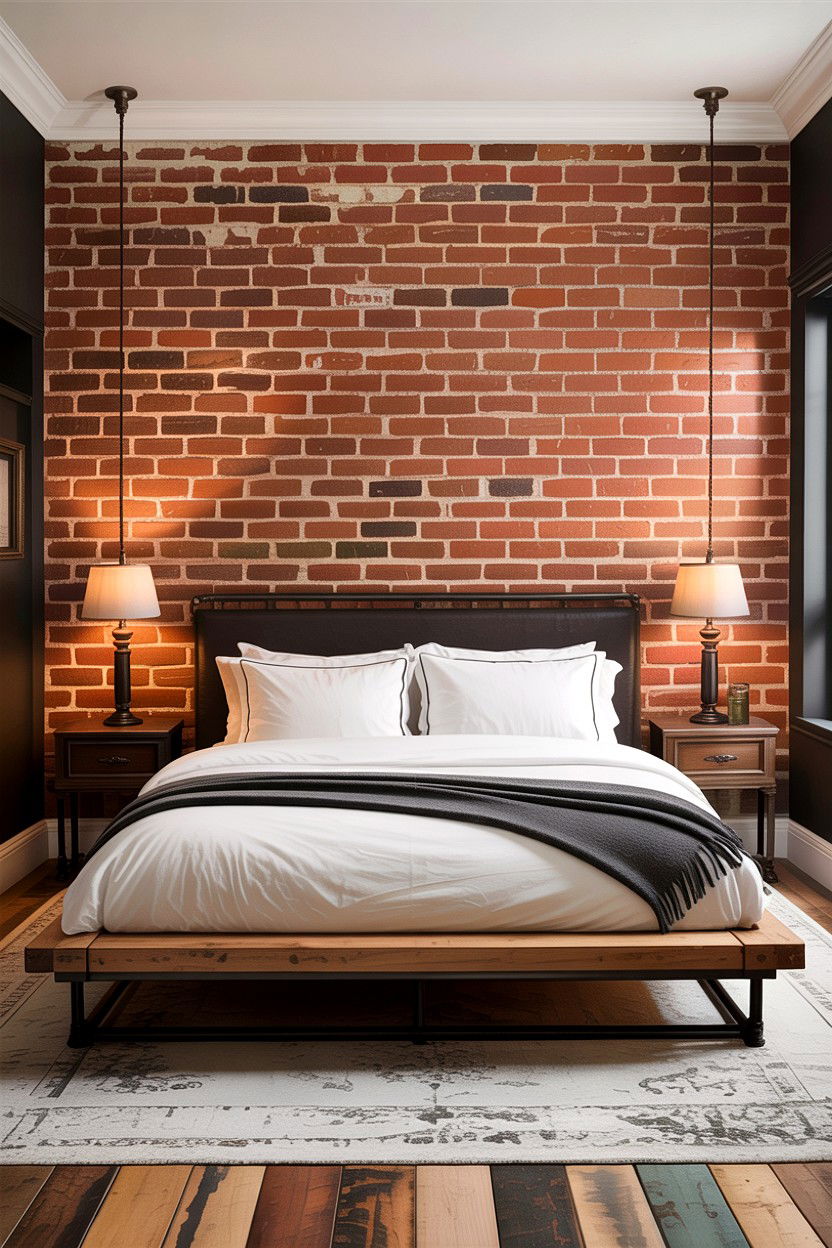 Exposed Brick - 30 boutique hotel bedroom ideas