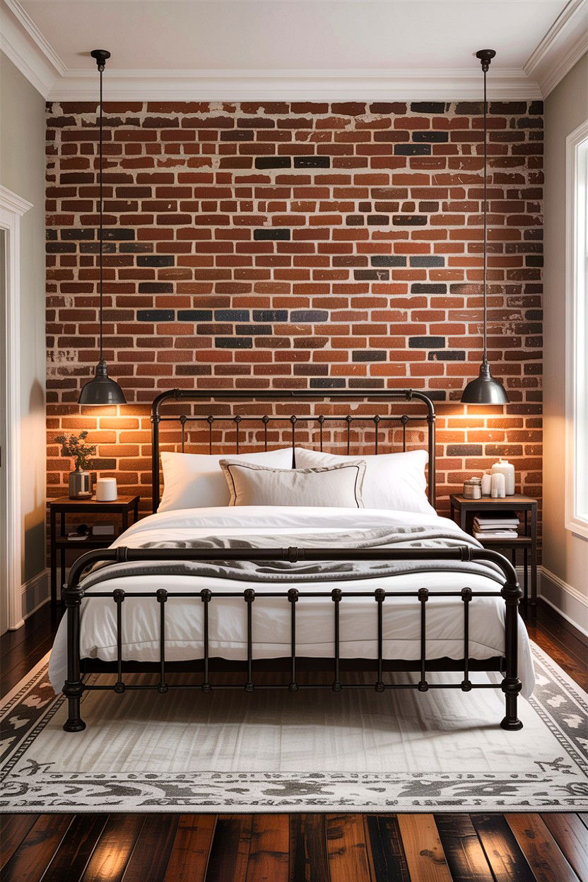 Exposed Brick Bedroom - 30 architect bedroom ideas