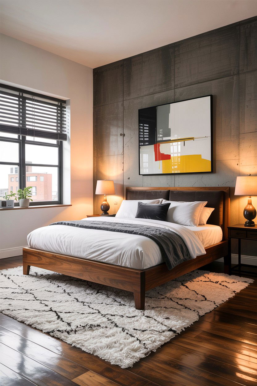 Exposed Concrete Bedroom - 30 condo bedroom ideas