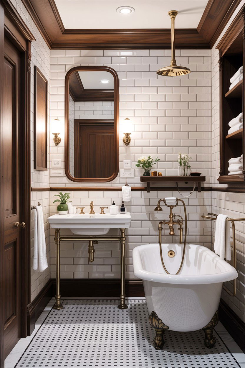 Exposed plumbing bathroom - 30 colonial bathroom ideas
