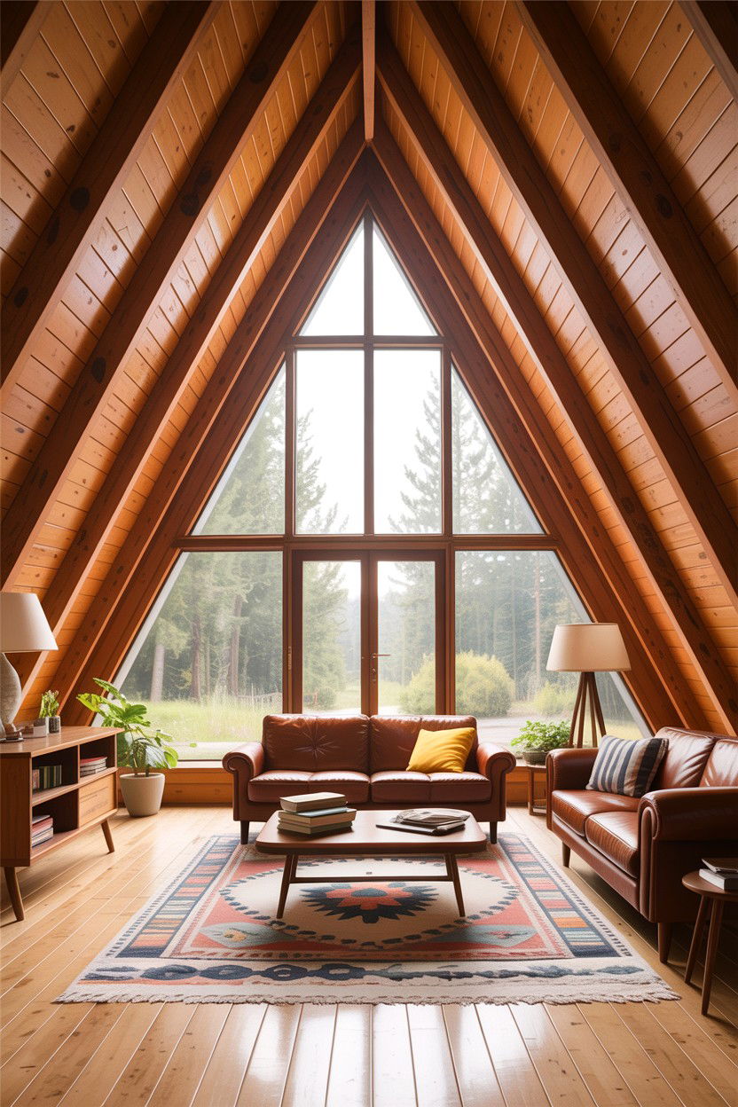 Exposed roof structure - 30 living room exposed rafter ideas