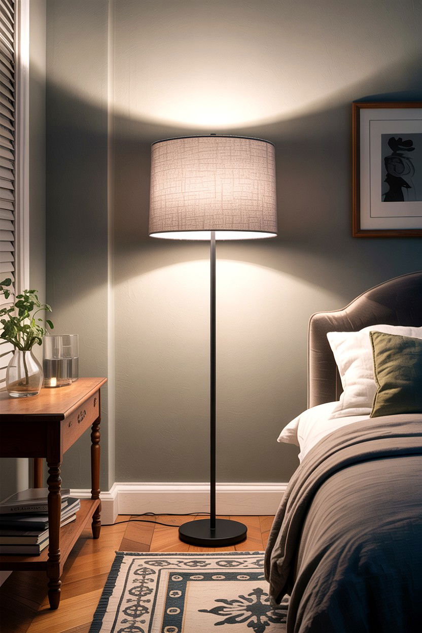 Fabric Shade Floor Lamp - 30 bedroom floor lamps