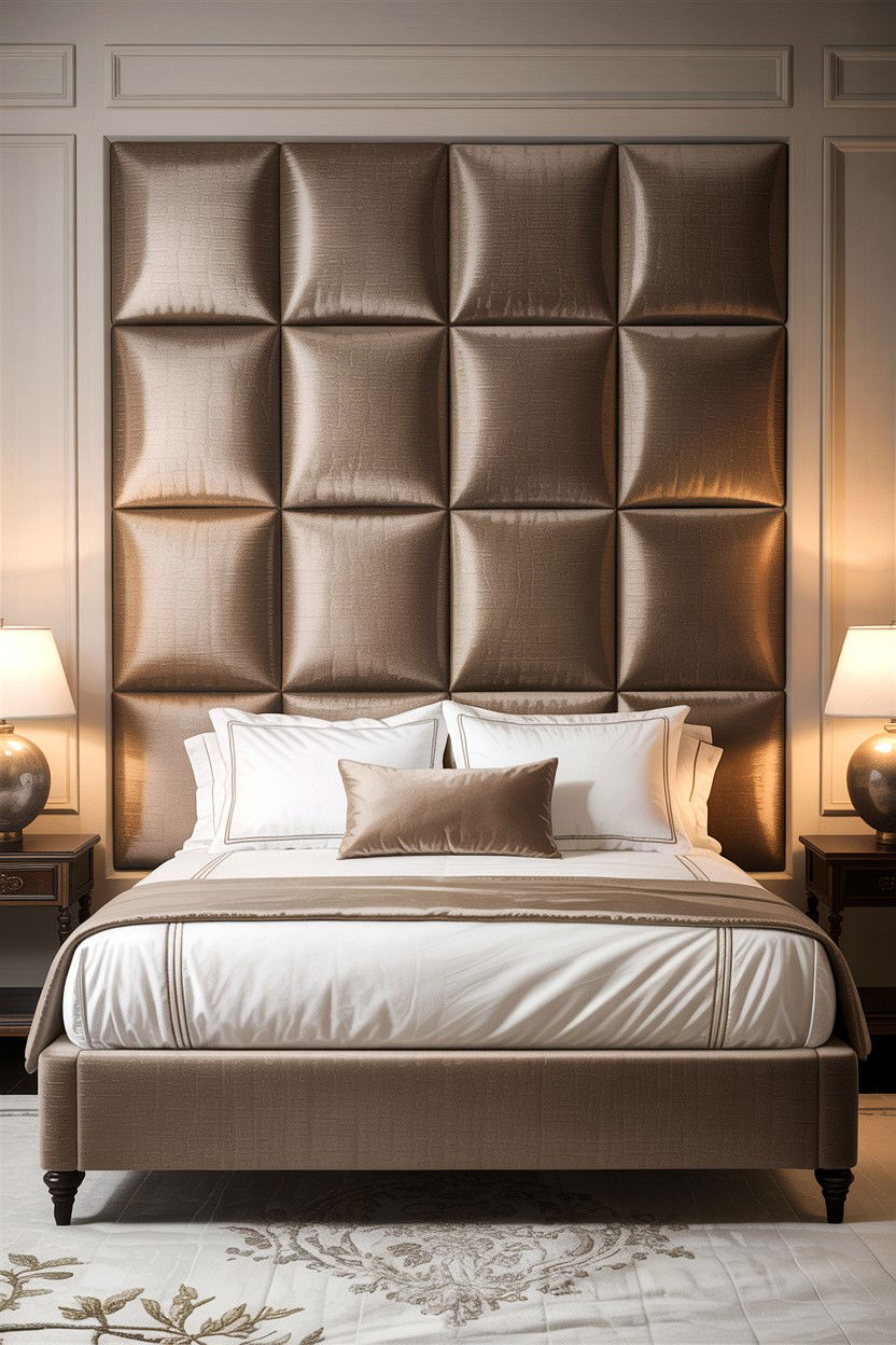 Fabric Wall Panel Headboard - 30 bedroom DIY headboard ideas