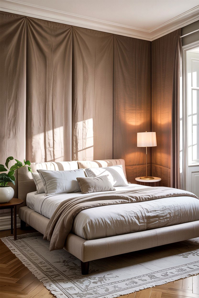 Fabric wall covering - 30 bedroom textured walls