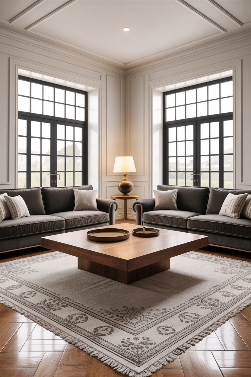 Facing Sofas With Large Coffee Table - 30 living room facing sofas ideas