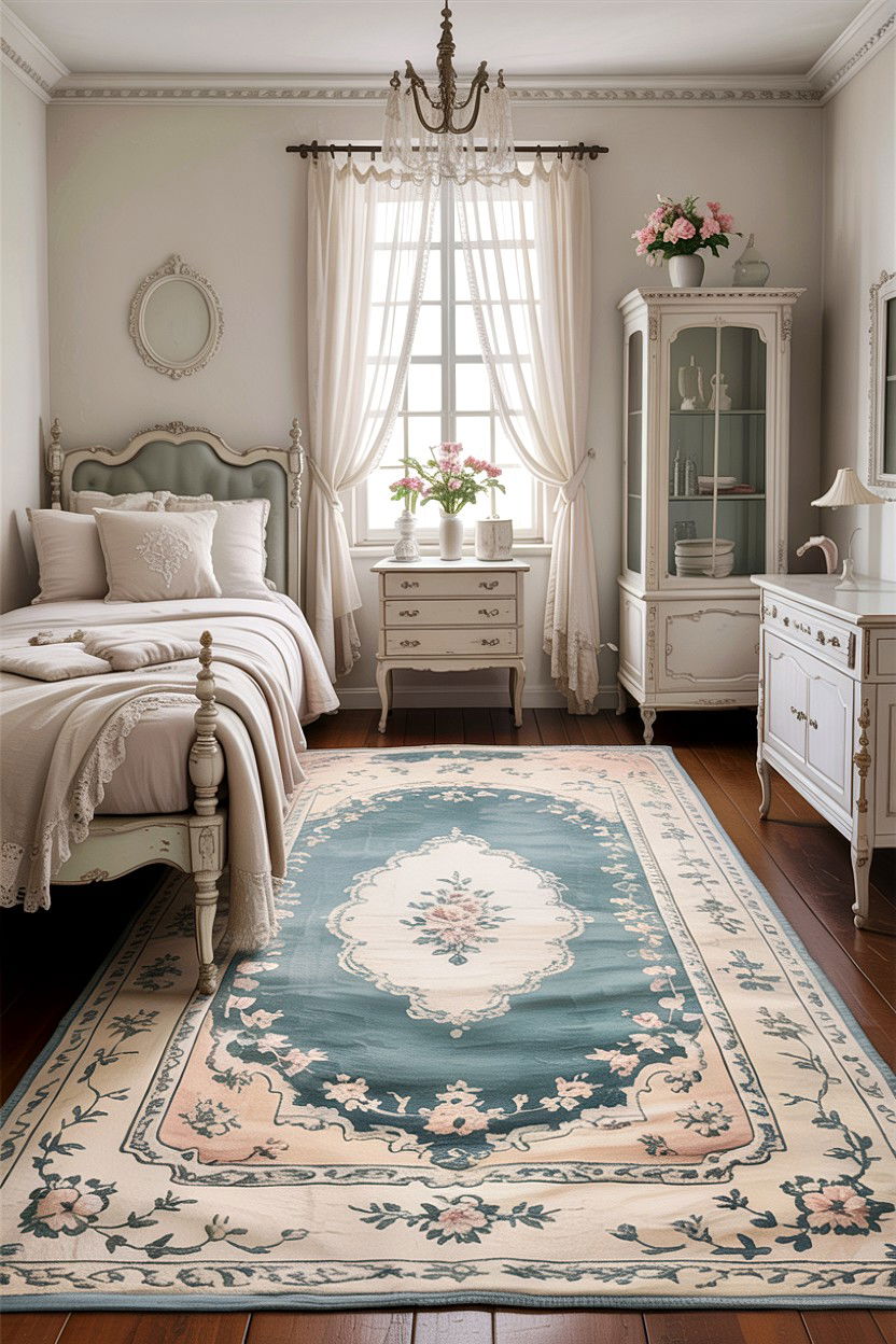 Faded Shabby Chic Rug - 30 bedroom oriental rugs