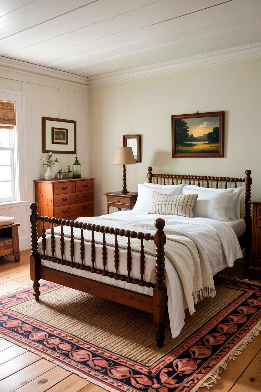 Farmhouse Antique Bedroom - 30 antique bedroom ideas