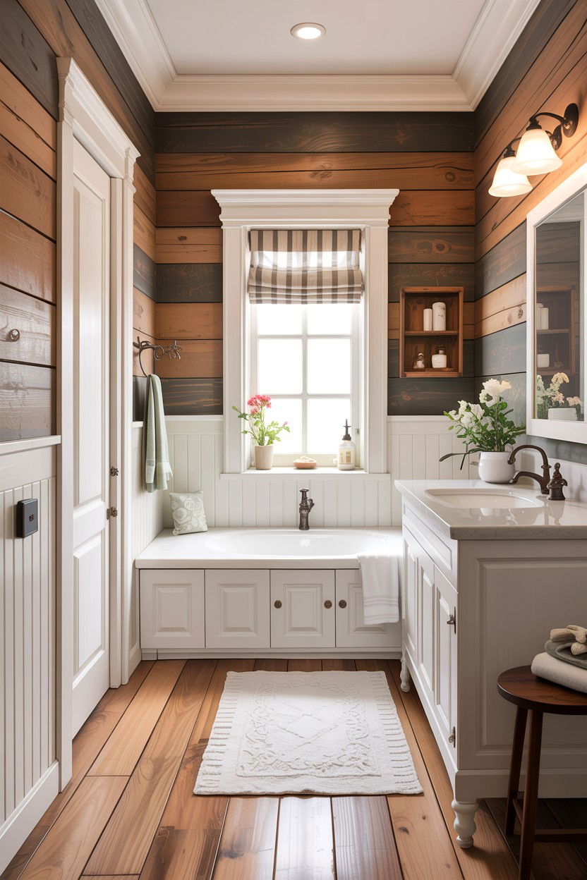 Farmhouse Bathroom Baseboard - 30 bathroom baseboard ideas