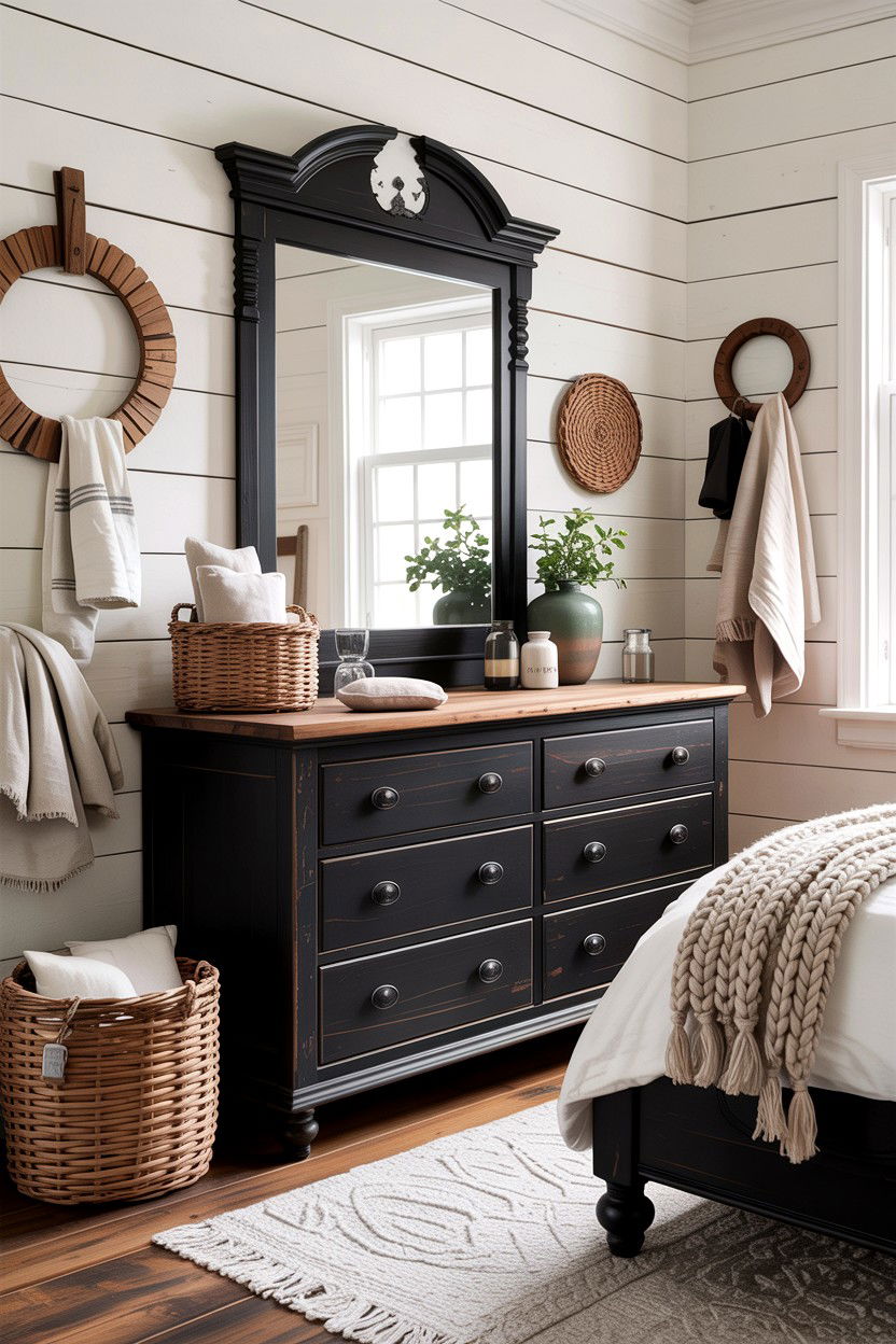 Farmhouse Black Dresser - 30 bedroom black dressers