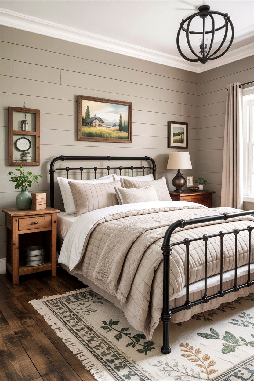 Farmhouse Greige Bedroom - 30 greige bedroom ideas