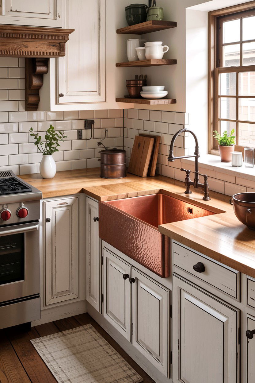 Farmhouse Kitchen Copper Sink - 30 copper sink ideas