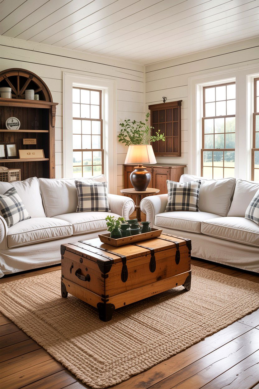 Farmhouse Living Room Seating - 30 living room facing sofas ideas