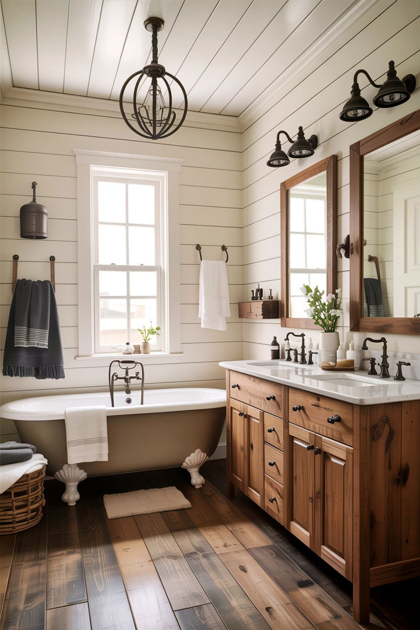 Farmhouse Master Bathroom - 30 custom bathroom ideas