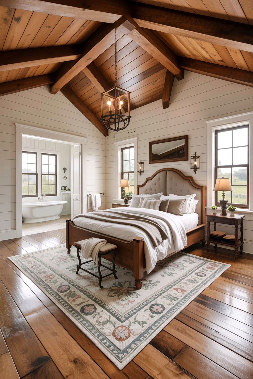 Farmhouse Master Suite - 30 fixer upper bedroom ideas
