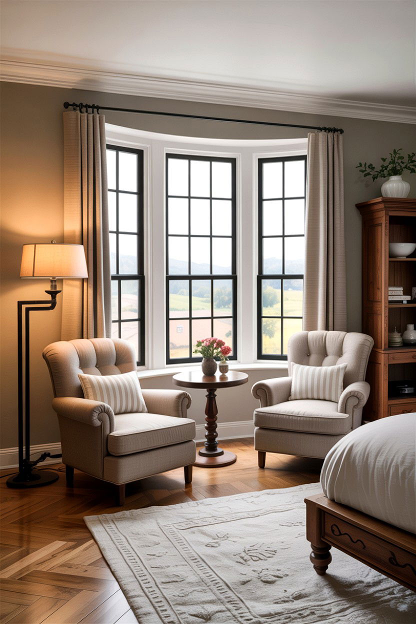 Farmhouse Sitting Area - 30 fixer upper bedroom ideas