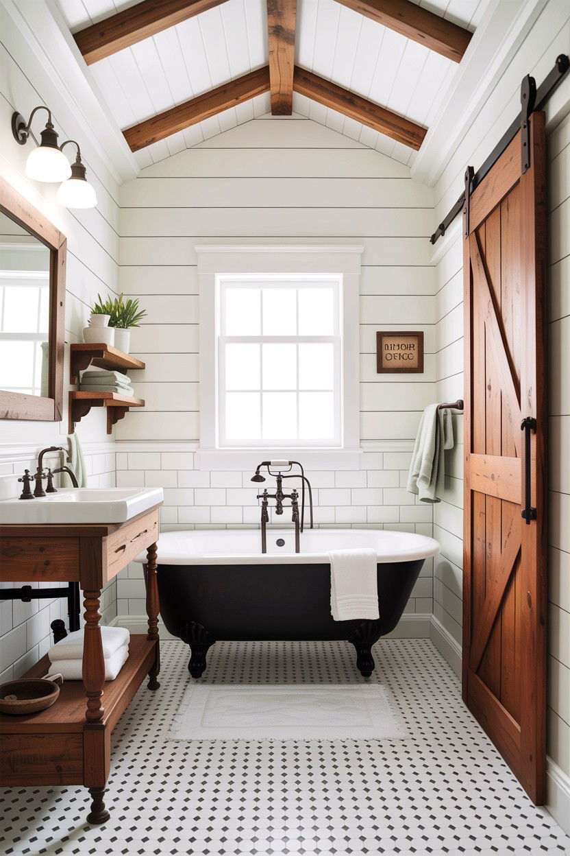 Farmhouse bathroom decor - 30 bathroom design ideas