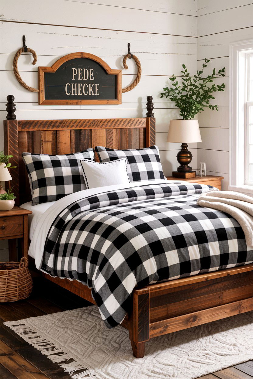 Farmhouse buffalo check bedding set - 30 bedroom bedding sets