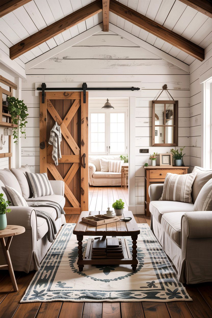 Farmhouse cabin living room - 30 cabin living room ideas