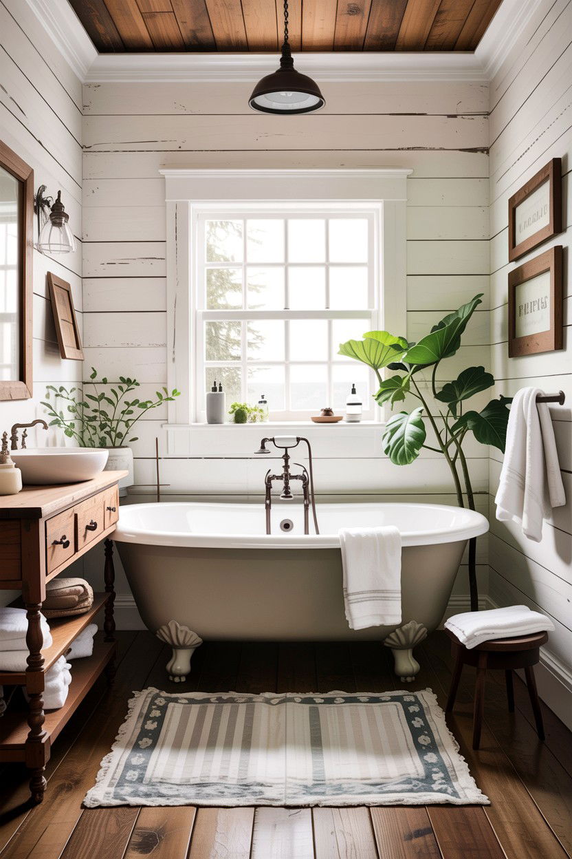 Farmhouse clawfoot tub - 30 clawfoot tub ideas