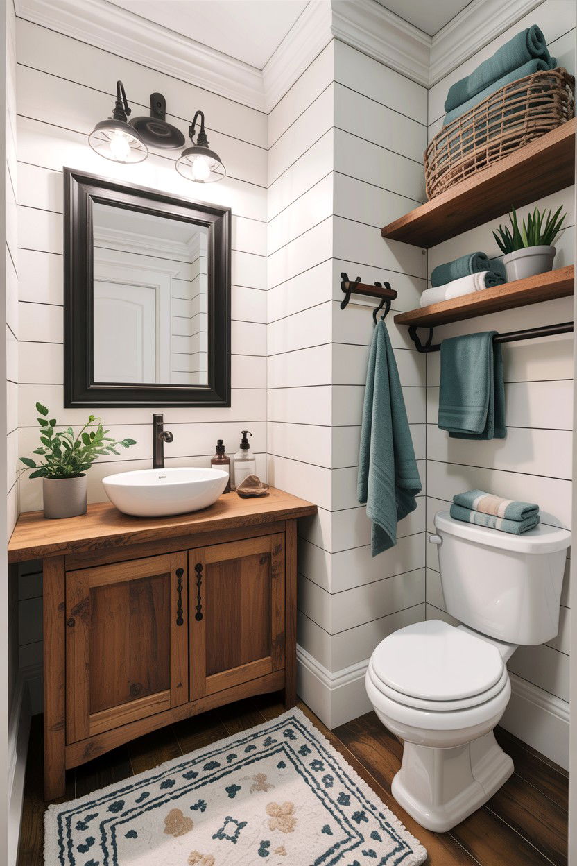 Farmhouse closet half bath - 30 closet to bathroom conversion ideas