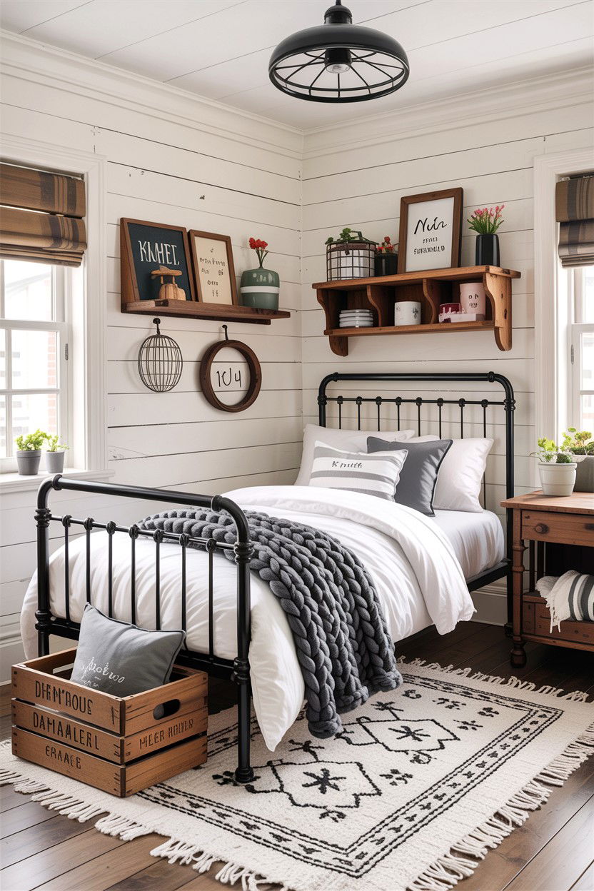 Farmhouse kids room - 30 kids bedroom ideas