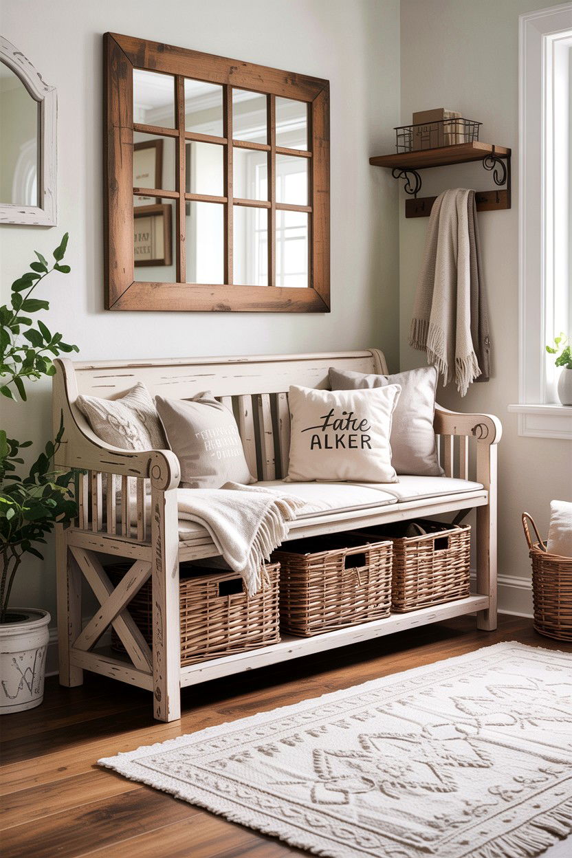 Farmhouse storage bench - 30 bedroom storage benches