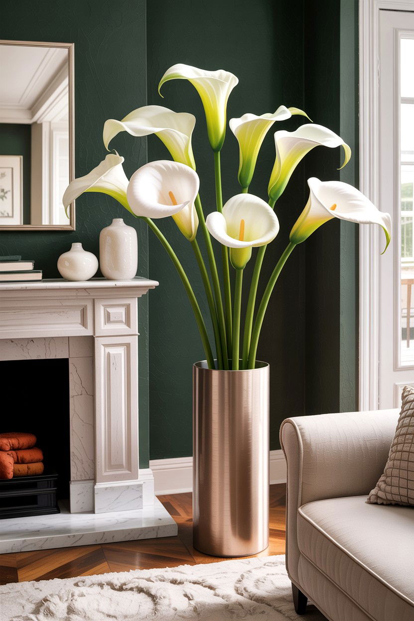 Faux Calla Lilies - 30 living room faux flowers