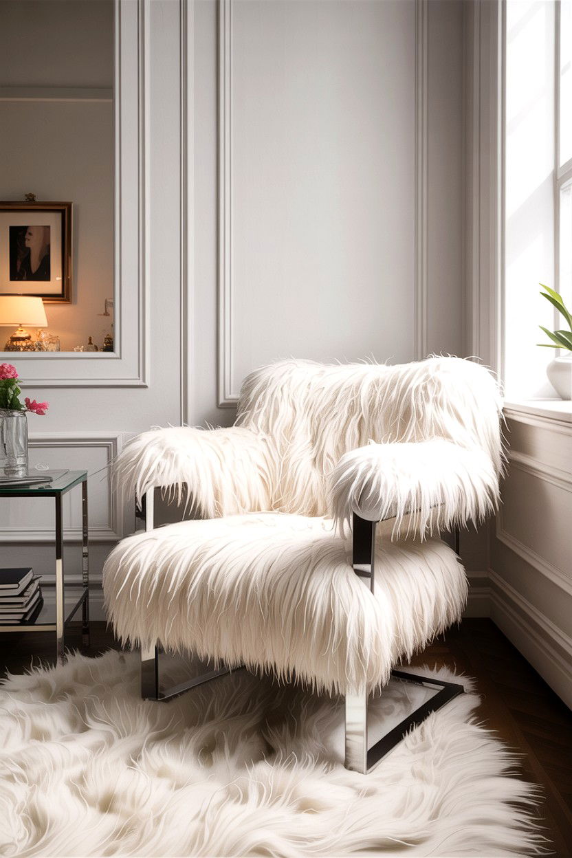 Faux Fur Chair - 30 bedroom accent chairs