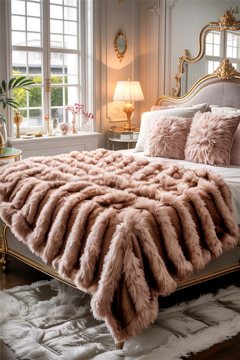 Faux Fur Fleece Blanket - 30 bedroom fleece blankets