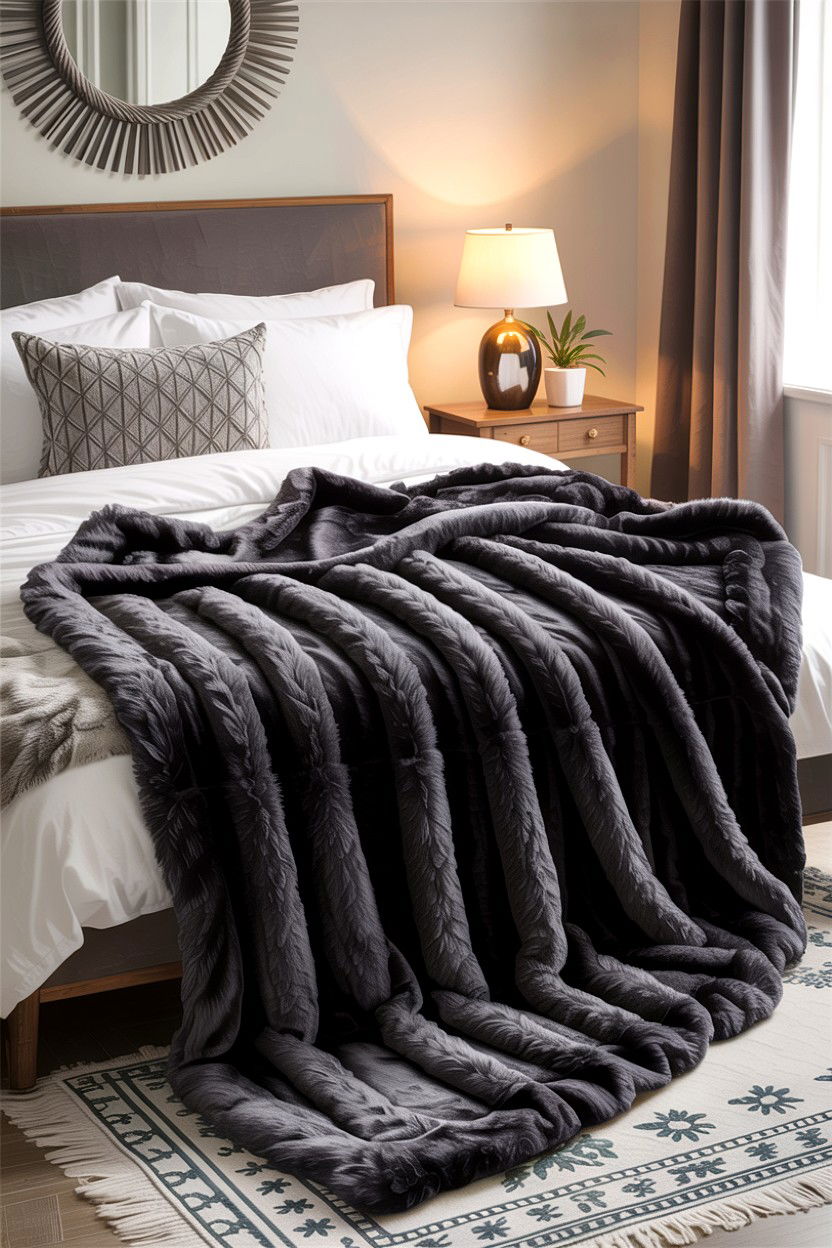 Faux Fur Heated Throw - 30 bedroom electric blankets