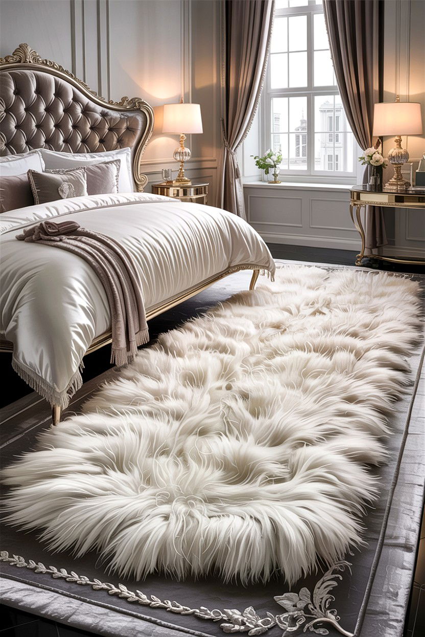 Faux Fur Shag Rug - 30 bedroom shag rugs
