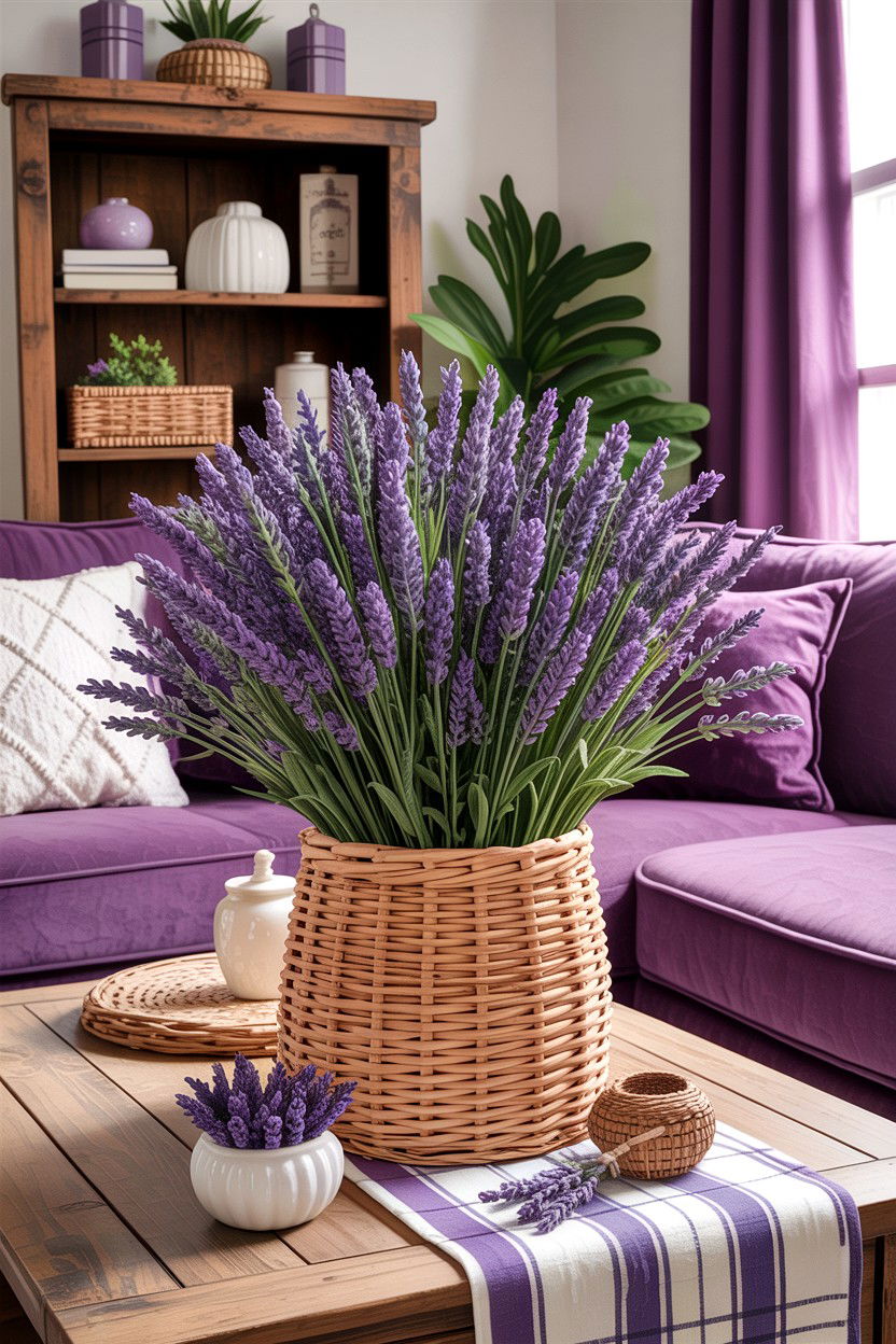 Faux Lavender Bundle - 30 living room faux flowers