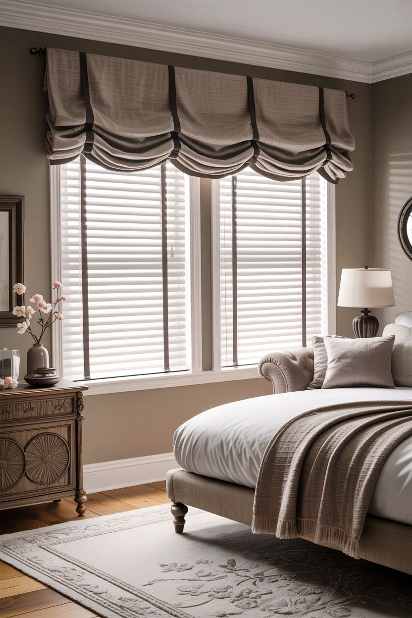 Faux Roman Valance - 30 bedroom window valances