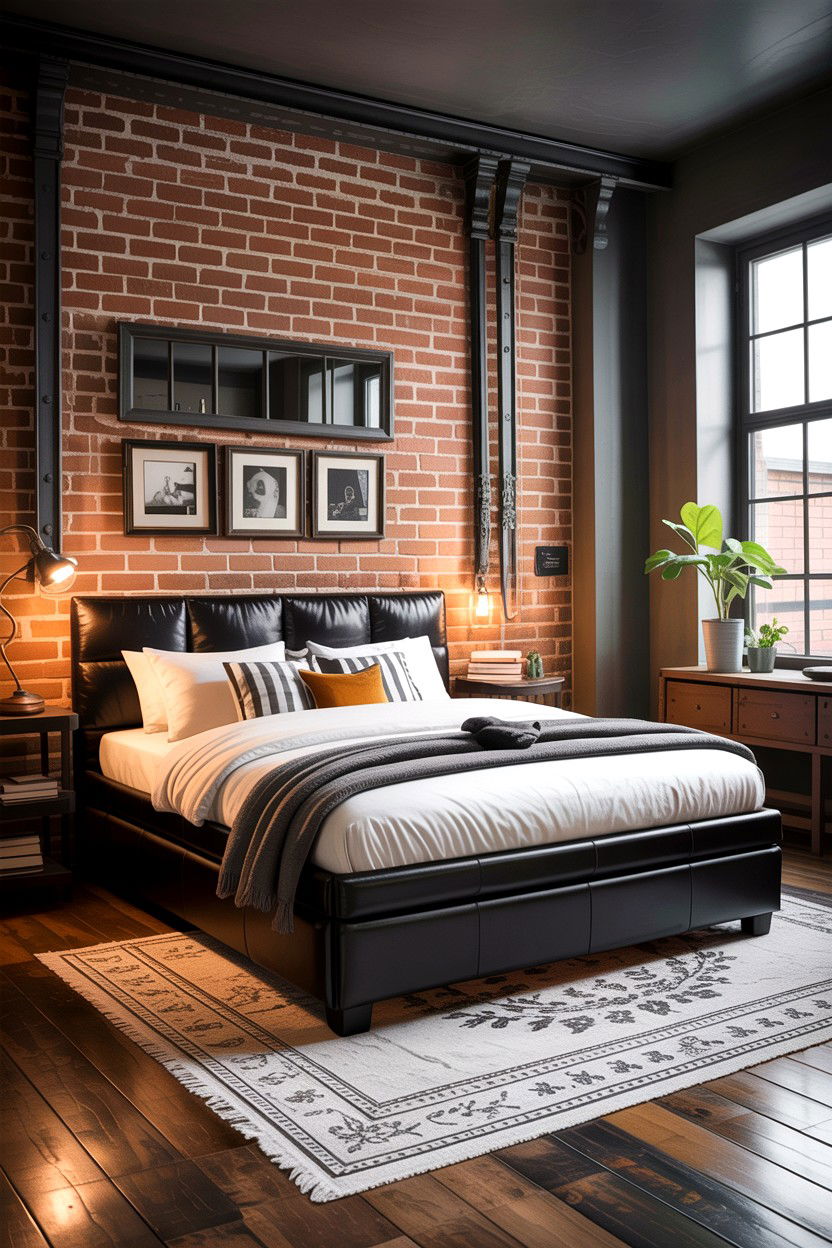 Faux leather storage bed - 30 bedroom ottoman bed ideas