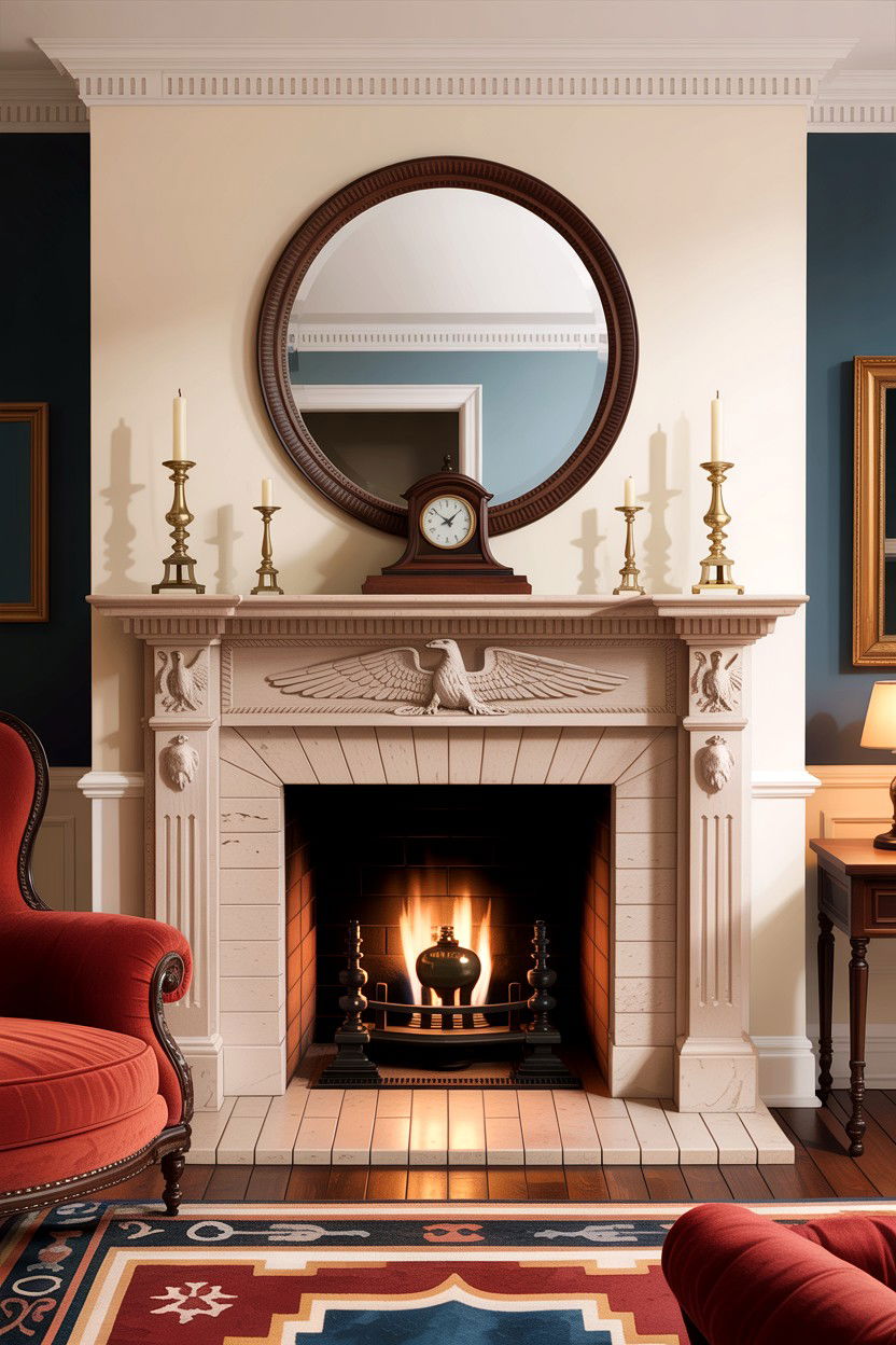 Federal fireplace mantel - 30 living room Federal furniture ideas