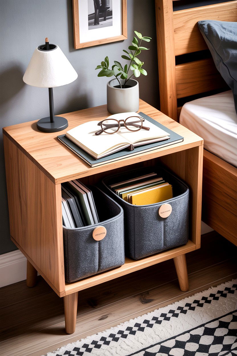 Felt Storage Bins - 30 bedroom storage containers