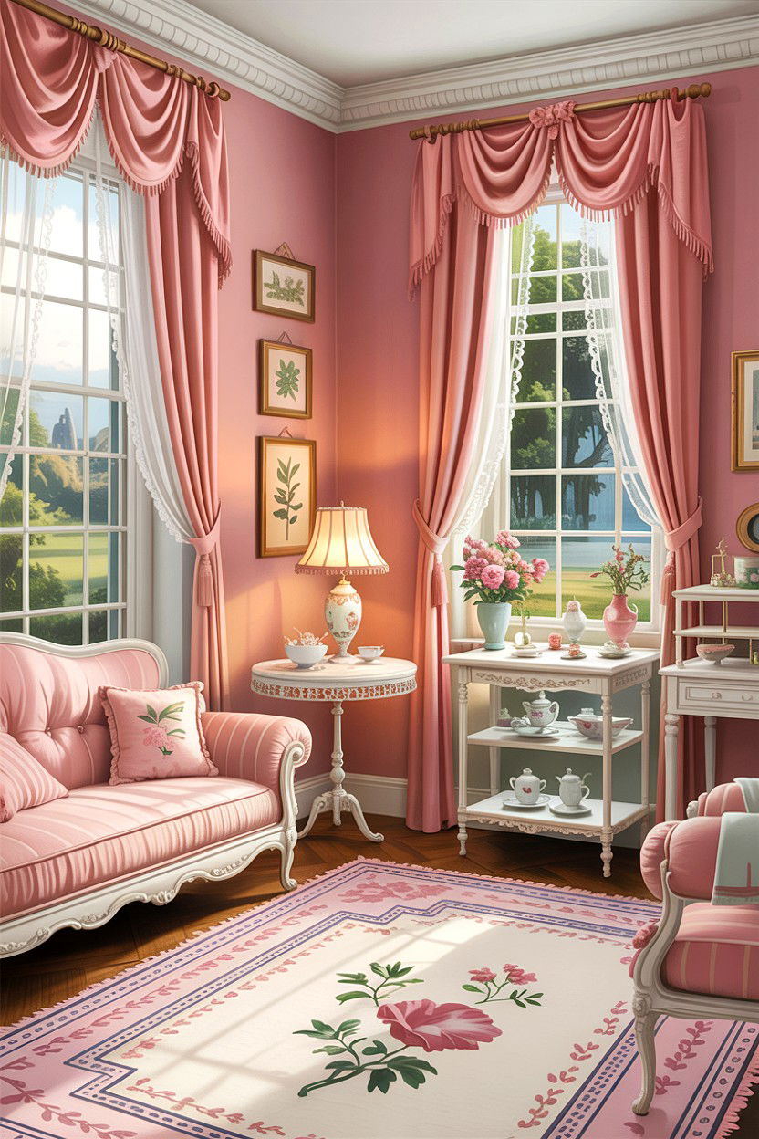 Feminine Edwardian living room - 30 Edwardian living room ideas