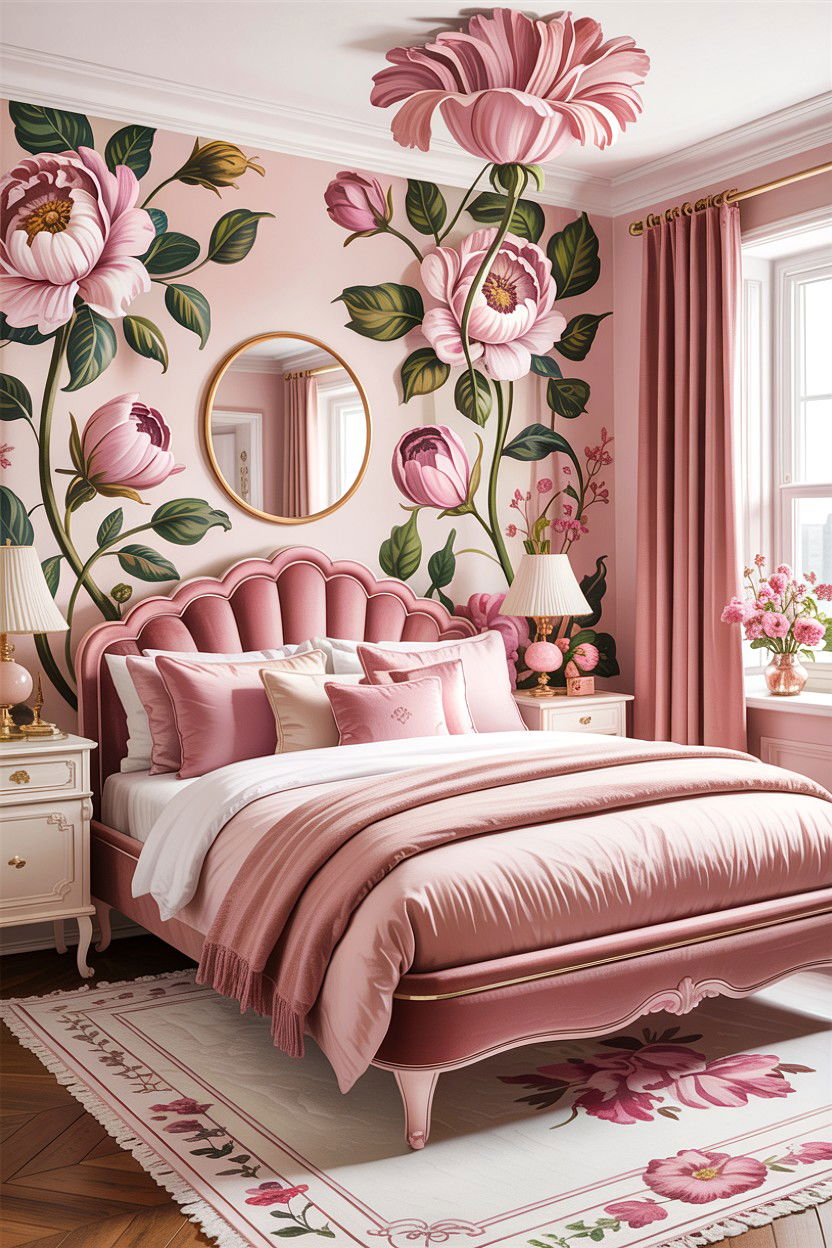 Feminine Floral Bedroom - 30 bedroom inspiration ideas