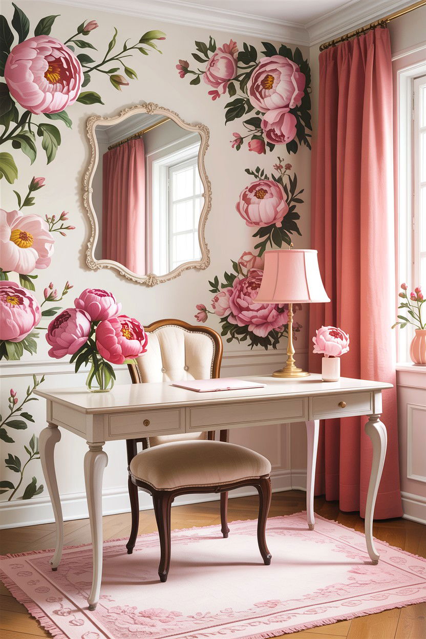 Feminine Workspace - 30 bedroom home office ideas