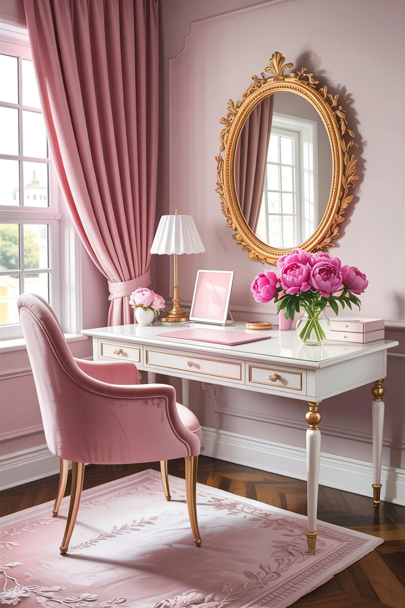 Feminine bedroom desk setup - 30 bedroom workstation designs