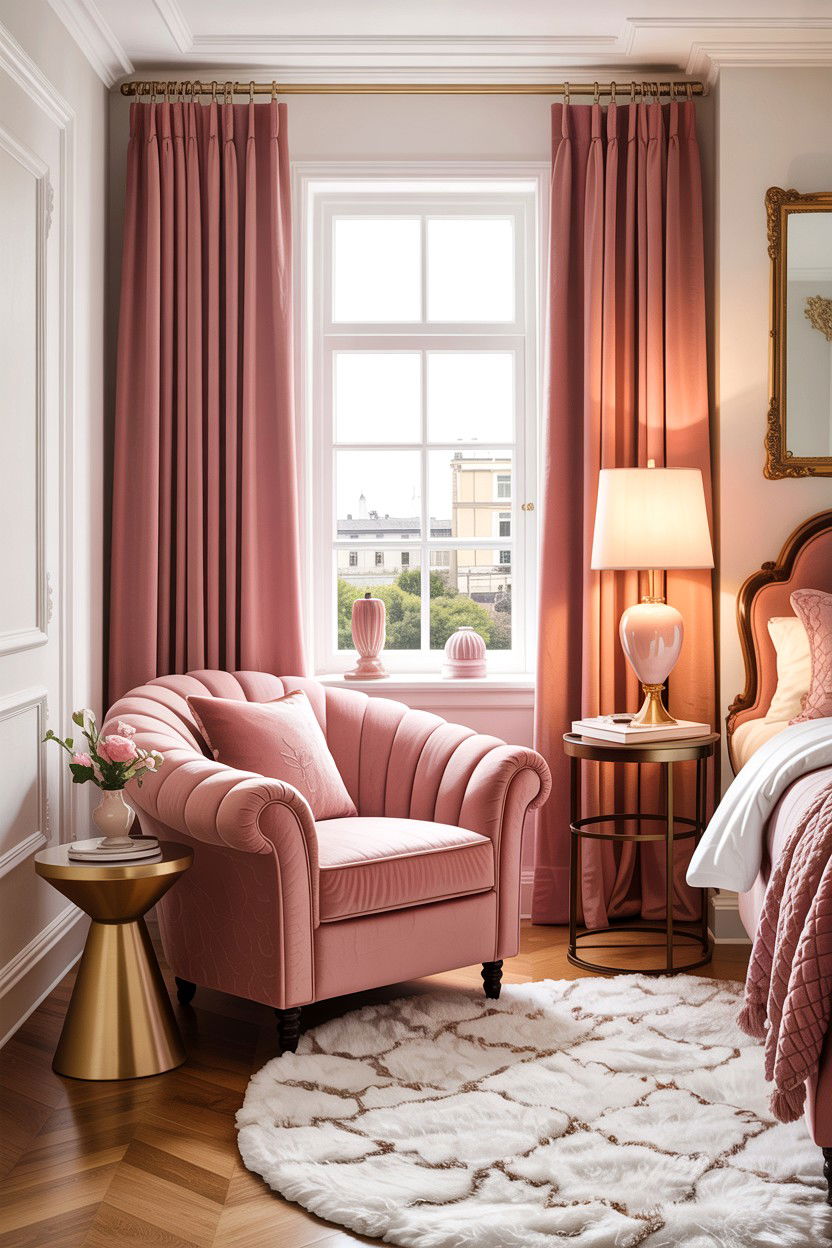 Feminine bedroom seating - 30 bedroom with lounge ideas