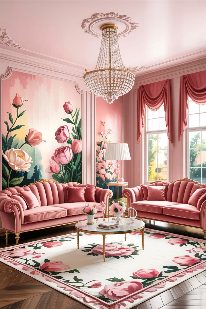 Feminine living room - 30 Hollywood regency living room ideas