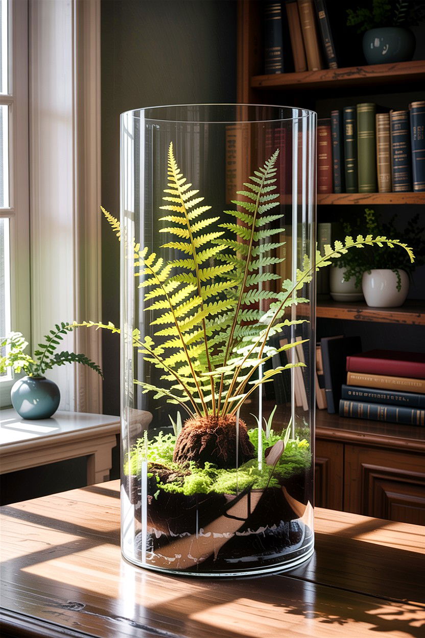 Fern terrarium - 30 bedroom terrariums